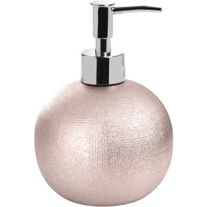 Dispenser sapone t.b.t. rosa con pompa cromata.