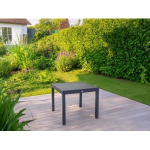 Tavolo da giardino allungabile Sullivan in alluminio antracite 90/180 cm H 73 cm