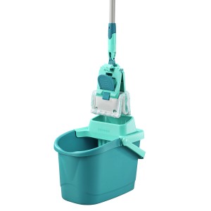 Leifheit Set lavapavimenti Power Clean M con secchio e strizzatore turchese.