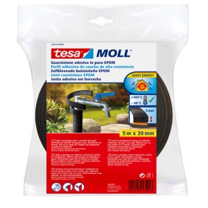 Tesa Moll guarnizione adesiva, EPDM, 5m x 20mm, per sigillare finestre e porte.