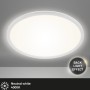 Plafoniera LED Brilo Slim (22 W) bianca e rotonda con luce indiretta per un'atmosfera accogliente.