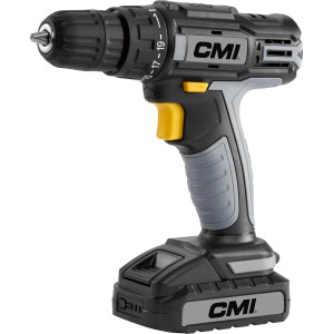 Avvitatore a batteria CMI 18 V con batteria e caricabatterie, ideale per avvitare e forare.