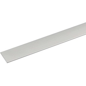 Barra piatta in alluminio Arcansas, argento anodizzato, 2 x 20 x 2000 mm.