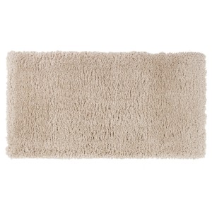 Tappeto a pelo lungo beige rettangolare