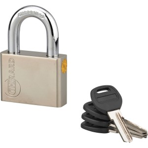 Lucchetto Thirard con 4 chiavi, ideale per proteggere gli oggetti di valore.