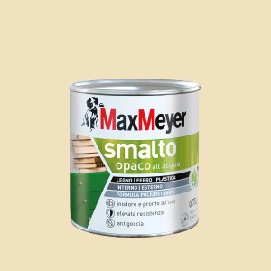 Barattolo di smalto colorato Max Meyer, adatto per legno, ferro e plastica.
