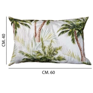Cuscino decorativo da esterno con motivo a palme, 60x40 cm.