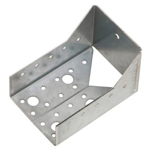 Scarpa per trave tipo B, 80x120 mm, zincata, per costruzioni in legno e collegamenti sicuri.