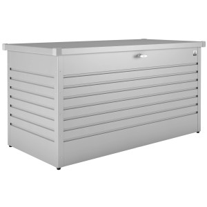 Biohort Box da giardino 160 High, argento metallizzato, 830 l, box universale per utensili da giardino.