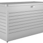 Biohort Box da giardino 160 High, argento metallizzato, 830 l, box universale per utensili da giardino.