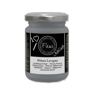 Pittura lavagna grigia t.b.t. in barattolo per il fai-da-te.