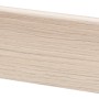 Battiscopa in rovere silver, altezza 60 mm, per montaggio a parete con clip.