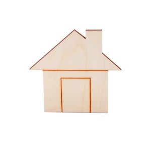 Casetta in legno da dipingere, decorazione per pareti