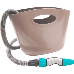 Tubo per irrigazione t.b.t. con cesto portaoggetti.