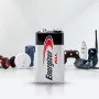 Batteria Energizer Max 9V per rilevatori di fumo, giocattoli e altro.