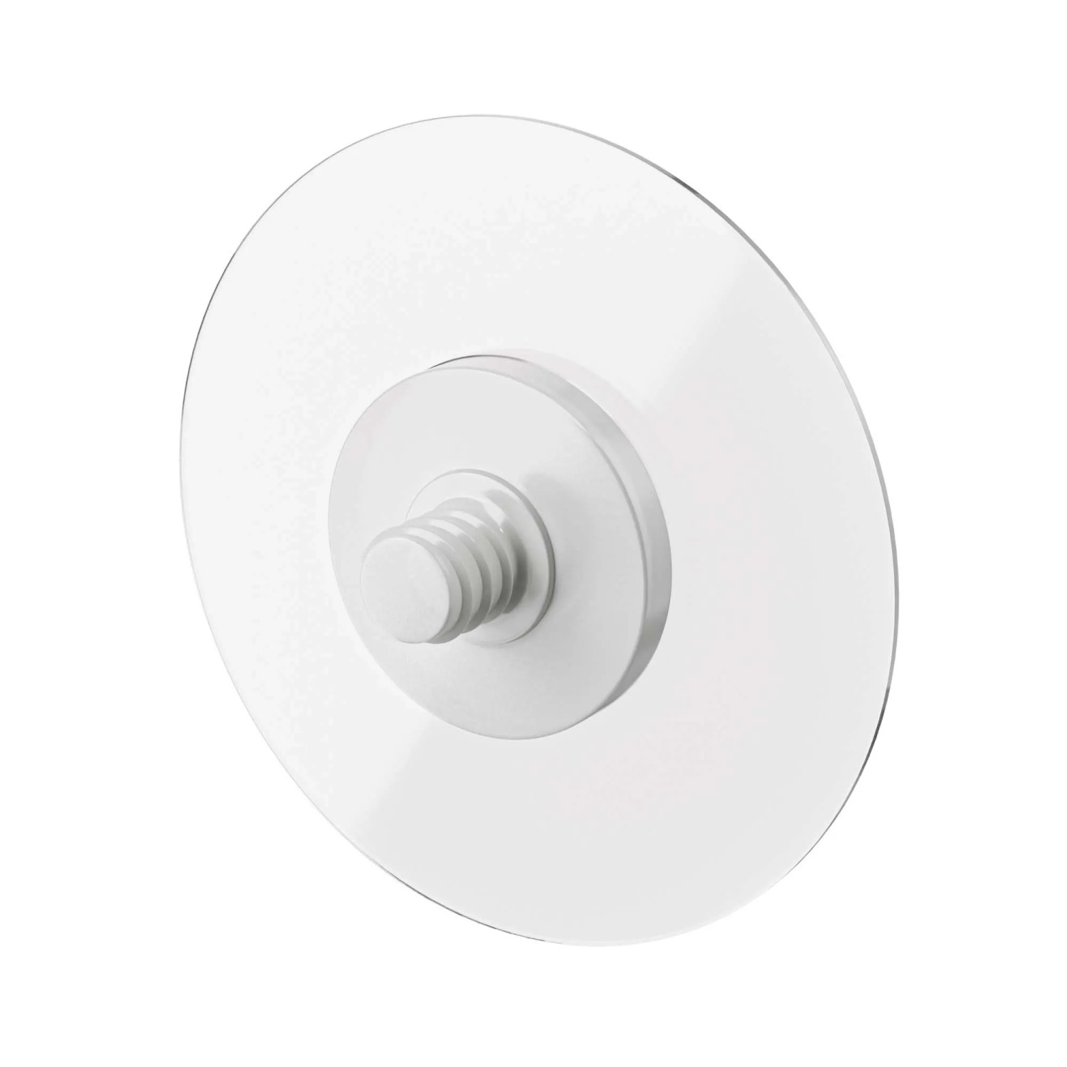 Ventosa bianca per mensole da bagno.