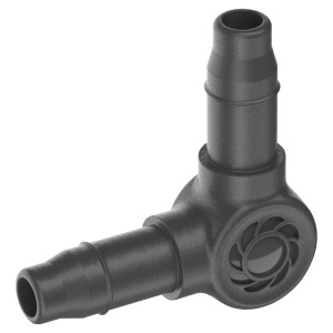 Gardena Raccordo a L 4,6 mm (3/16") per Micro-Drip-System, confezione da 10 per cambio direzione.