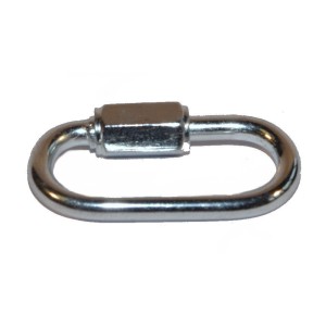 Moschettone t.b.t. argentato con chiusura a vite.