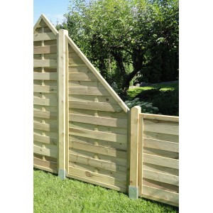 Pannello frangivista Hamburg verde, impregnato a pressione, 180x90 cm, con listelli orizzontali.