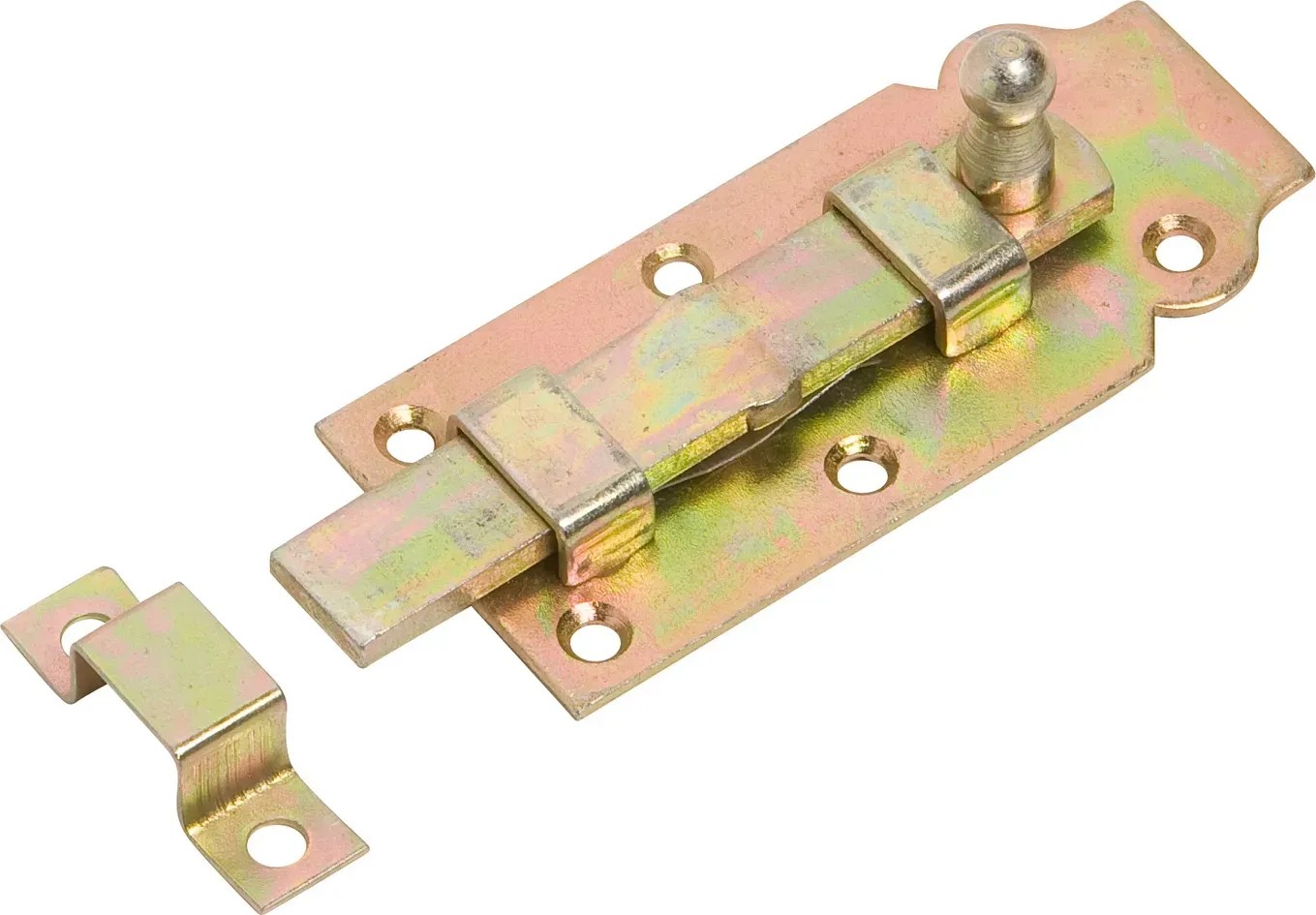 Chiavistello Porta Argentato Zincato - 120mm X 95mm, Spessore 12mm, Per Interni Ed Esterni - Foto 7