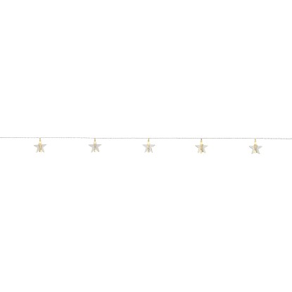 Catena luminosa con stelle 10 LED bianco caldo 1,3 m