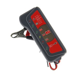 t.b.t. Tester batteria per impianto elettrico auto con display LED e morsetti.