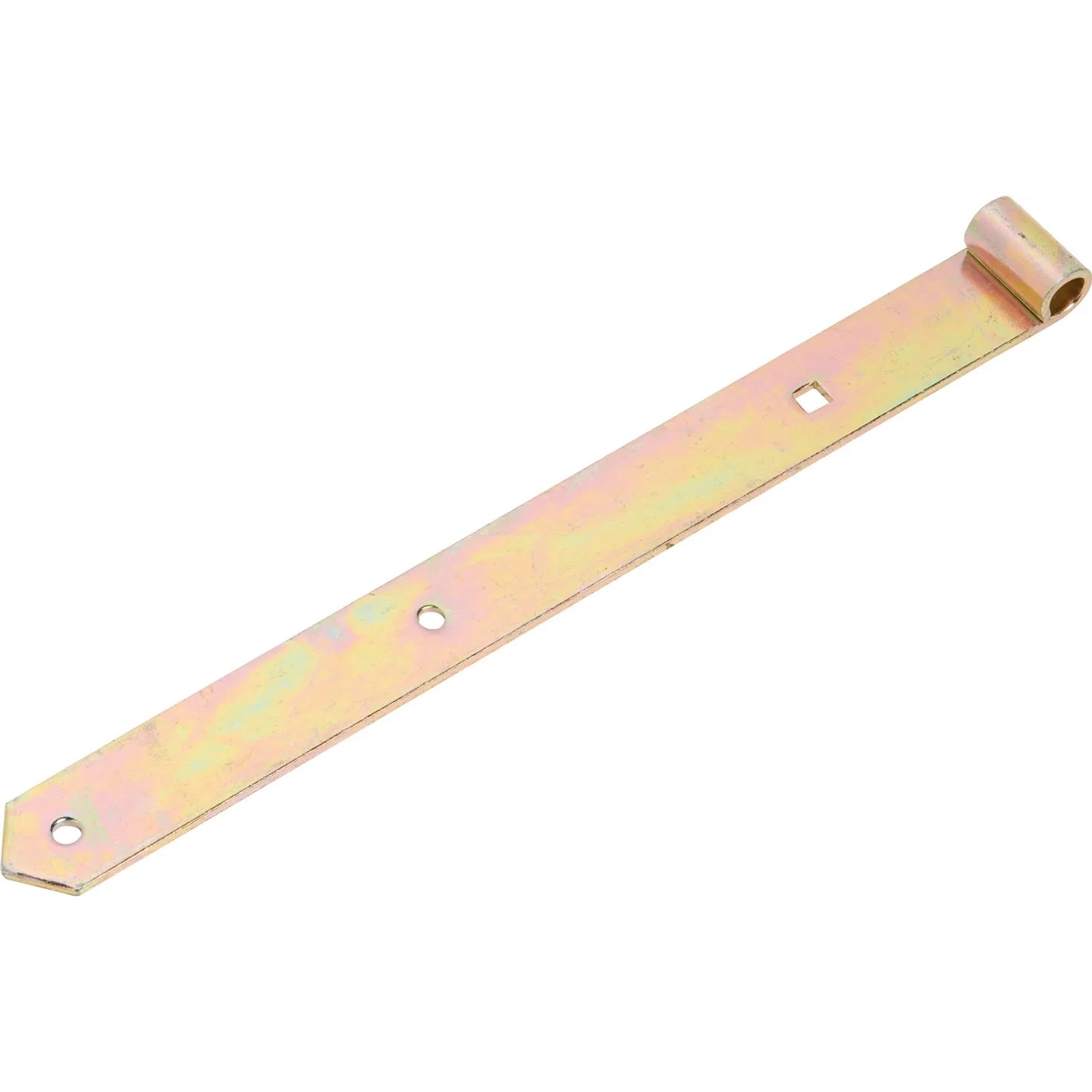 Bandella per cardine zincata gialla, 400 mm, per collegamenti mobili su porte e cancelli.