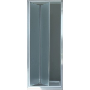 Box doccia t.b.t. con porta a soffietto, ideale per bagni piccoli.