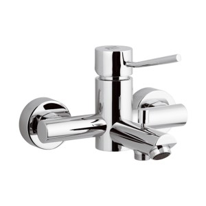 Miscelatore per vasca da bagno t.b.t. cromato per montaggio a parete.