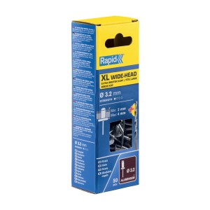Rivetti Rapid XL Ø3.2 x 8 mm Confezione da 50 Pezzi e Punta del Trapano Inclusa