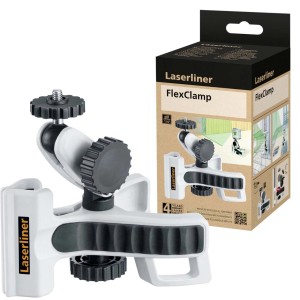 Laserliner FlexClamp: Supporto universale per strumenti di misura, ideale per livelle.