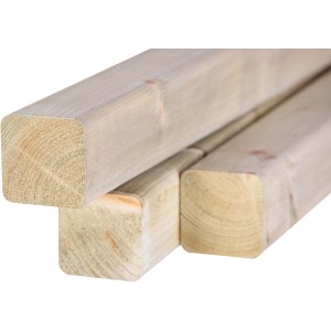 Pali in legno per recinzioni, naturali, quadrati.