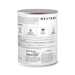 Pittura lavabile antimuffa opaca per pareti bianco RAL 9010 1l BOERO Neutrae