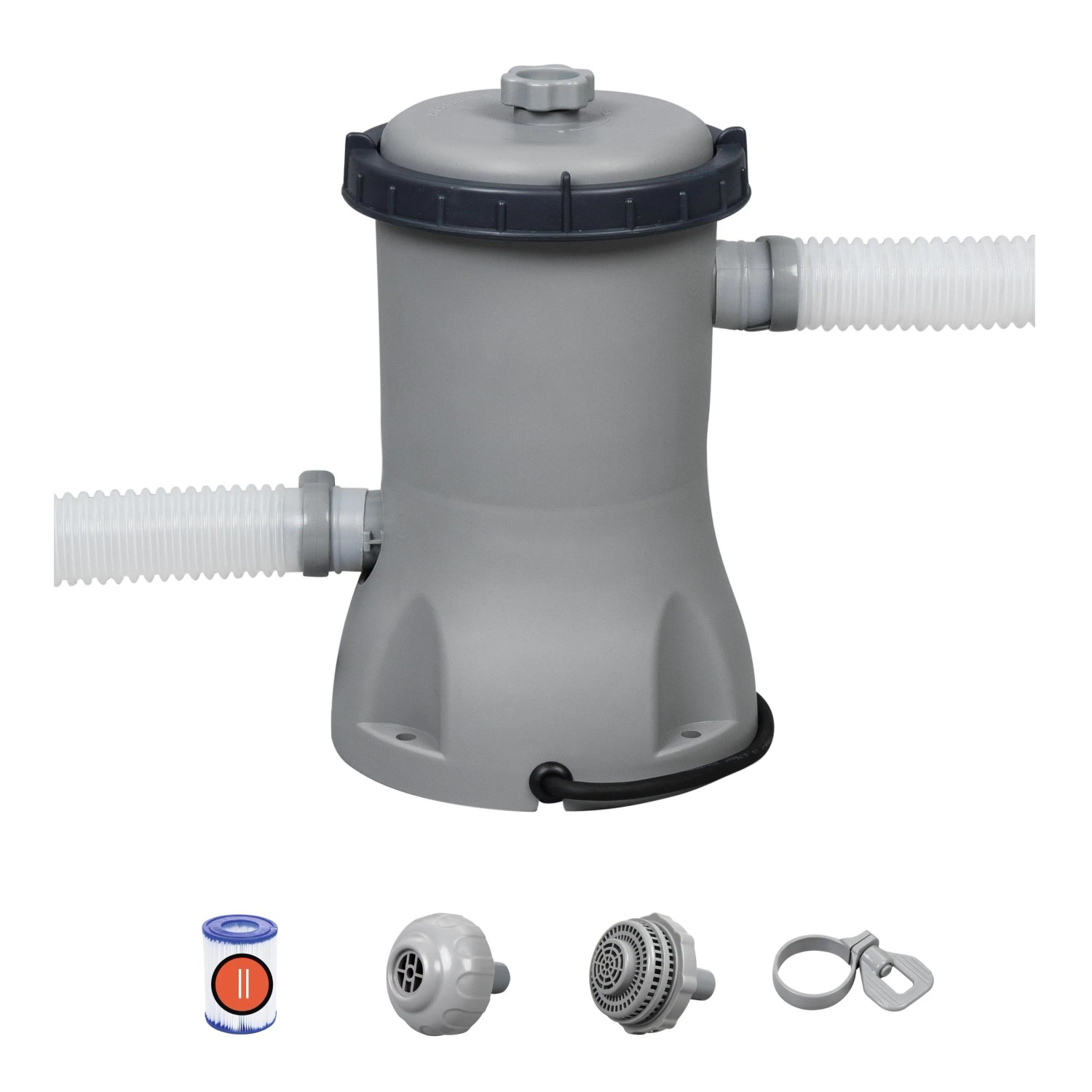 Sistema di filtraggio a cartuccia t.b.t. con accessori per piscine.
