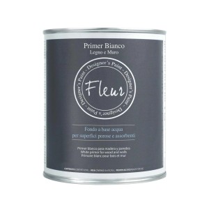 Barattolo di Primer Bianco Fleur per legno e muro, colore fai-da-te.