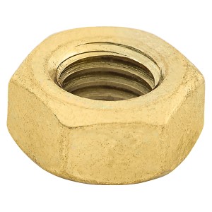 Dado esagonale LUX M6 color ottone, 8 pezzi, per viti e scopi decorativi.