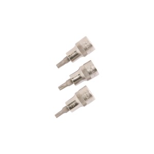 Set di chiavi a bussola LUX, 3 pezzi, TX25, TX27, TX30, per chiavi e estrattori.
