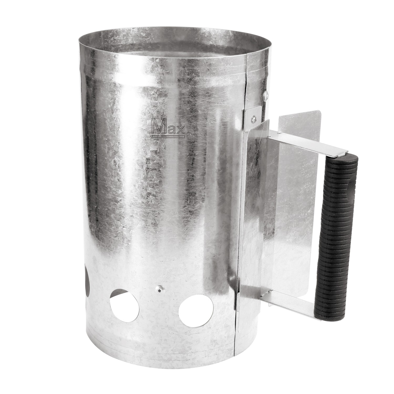 Accendifuoco in metallo con manico in plastica per accendifuoco e combustibili.