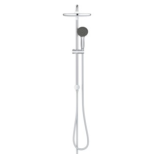Sistema doccia Grohe QuickFix Vitalio Start 250 con soffione e doccetta, montaggio a parete.