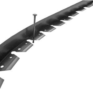 Bordura per prato in metallo con ancora di terra per la progettazione del giardino.