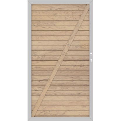 Cancello recinzione privacy System WPC Classic sabbia DIN sx 98x180 cm