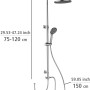 Sistema doccia Wenko Watersaving cromato con soffione e doccetta.