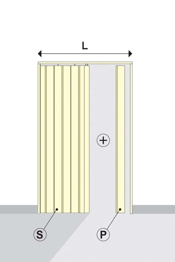 Pannello Aggiuntivo Per Porta A Soffietto MONICA - Colore Bianco, Altezza 214 Cm