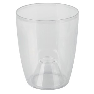 Vaso per orchidee t.b.t. trasparente in plastica.