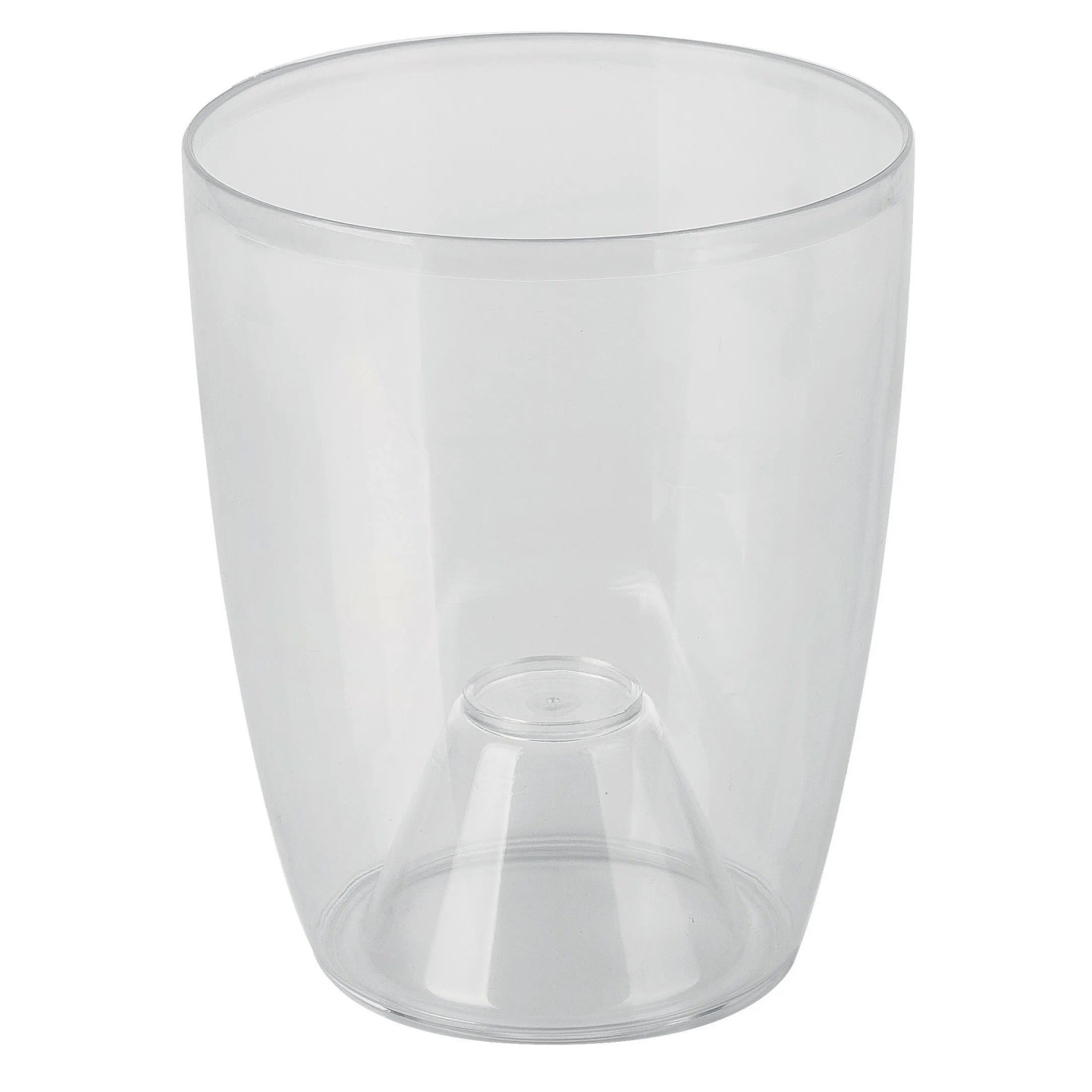 Vaso per orchidee trasparente (diametro 9 x 7 cm