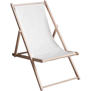 Sdraio in legno con rivestimento bianco per giardino e terrazza