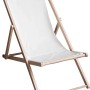 Sdraio in legno con rivestimento bianco per giardino e terrazza