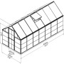 Disegno tecnico: serra Palram Canopia Hybrid 4.3 x 1.9, dimensioni e dettagli.