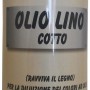Barattolo di olio di lino cotto per legno, 1000ml. Adatto per la cura del legno e come diluente.