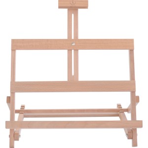 t.b.t. Cavalletto in legno chiaro, ideale per dipingere ed esporre quadri.